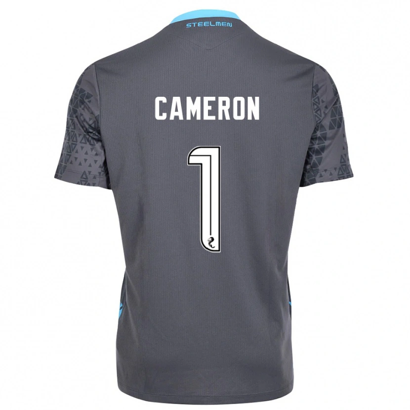 Danxen Kinder Rebecca Cameron #1 Trikot Grau Weiß Torwarttrikot 2025/26 Schweiz