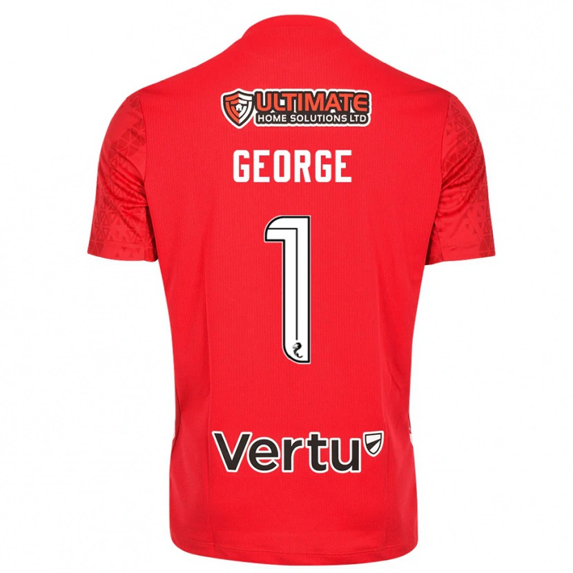Danxen Kinder Shamal George #1 Trikot Rot Weiß Torwarttrikot 2025/26 Schweiz