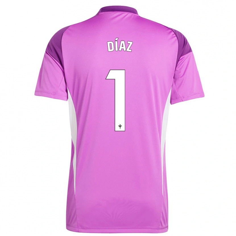 Danxen Kinder Lucas Díaz #1 Trikot Lila Weiß Torwarttrikot 2025/26 Schweiz