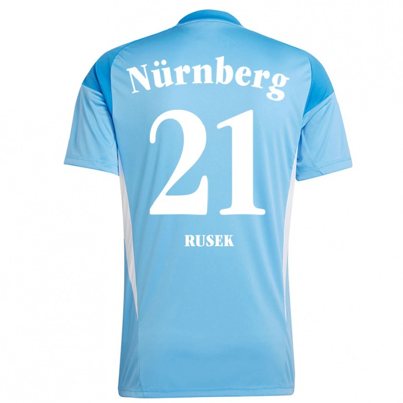 Danxen Kinder Larissa Rusek #21 Trikot Hellblau Weiß Torwarttrikot 2025/26 Schweiz