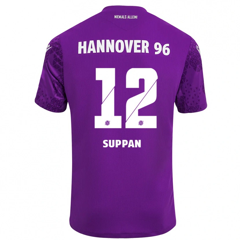 Danxen Kinder Jannik Suppan #12 Trikot Lila Weiß Torwarttrikot 2025/26 Schweiz
