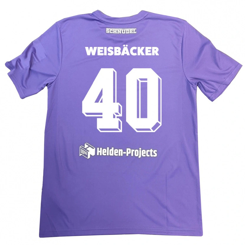 Danxen Kinder Maximilian Weisbäcker #40 Trikot Lila Weiß Torwarttrikot 2025/26 Schweiz