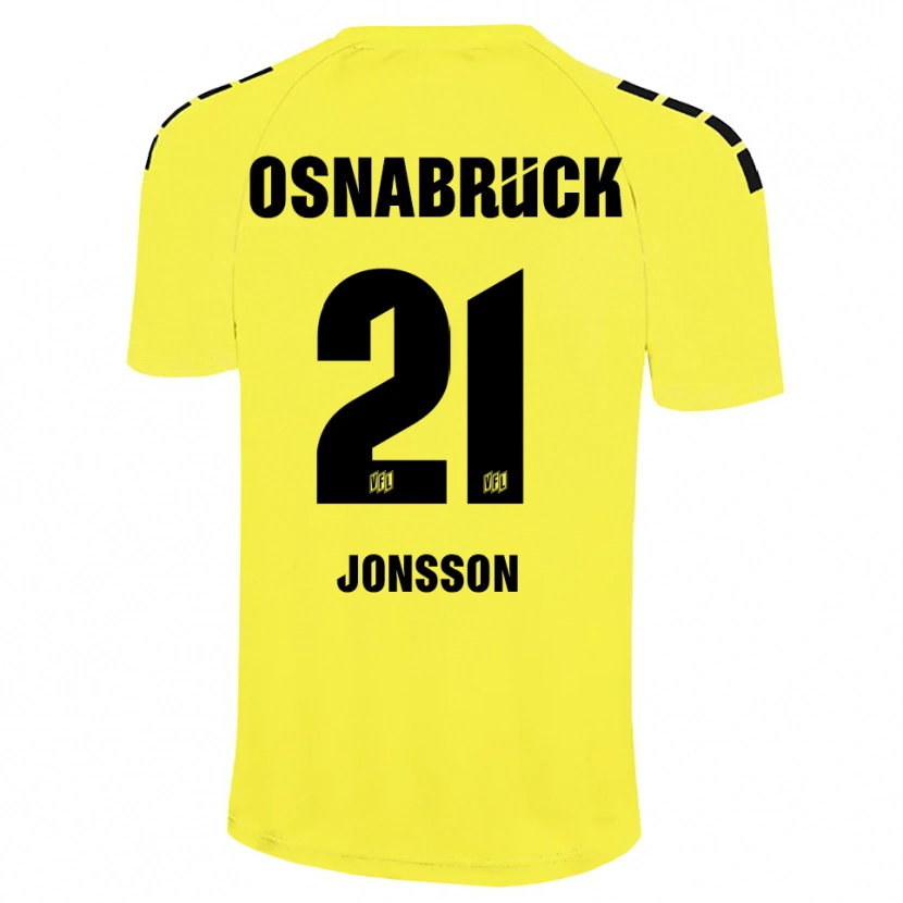 Danxen Kinder Lukas Jonsson #21 Trikot Gelb Schwarz Torwarttrikot 2025/26 Schweiz