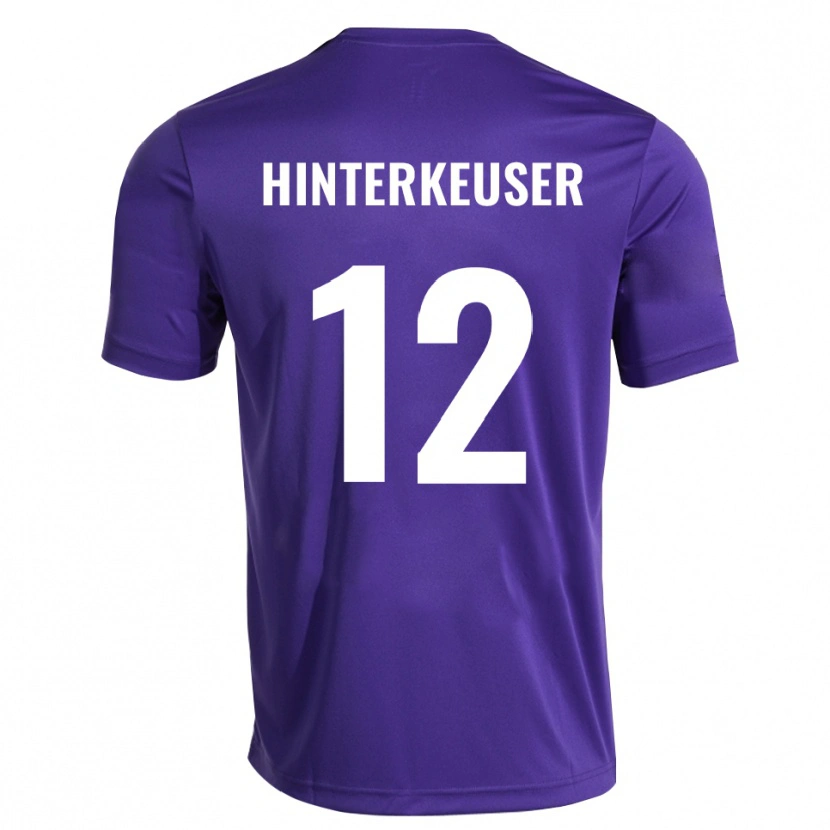 Danxen Kinder Thomas Hinterkeuser #12 Trikot Lila Weiß Torwarttrikot 2025/26 Schweiz