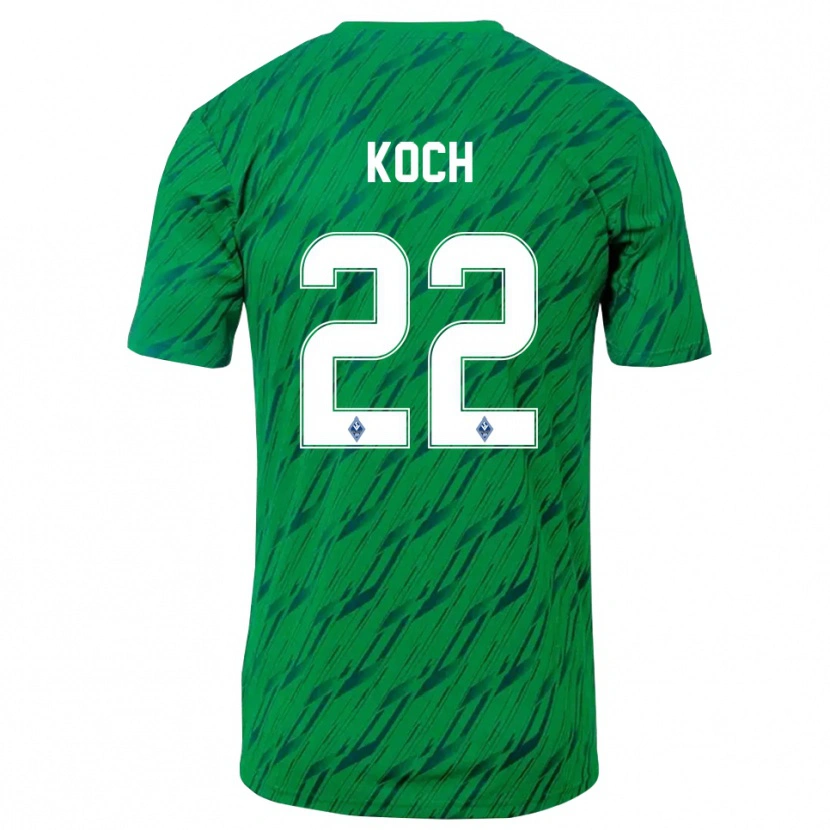 Danxen Kinder Nico Koch #22 Trikot Grün Weiß Torwarttrikot 2025/26 Schweiz