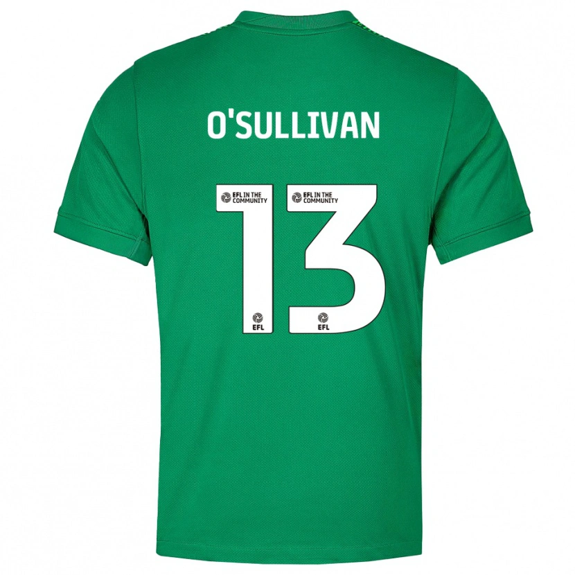 Danxen Kinder William O'Sullivan #13 Trikot Grün Weiß Torwarttrikot 2025/26 Schweiz