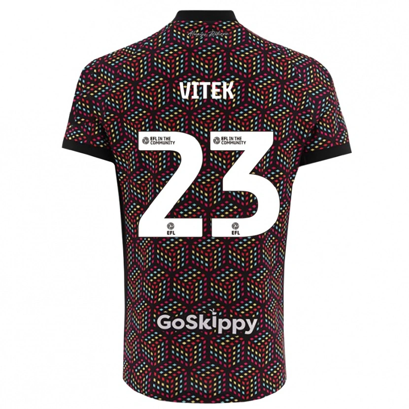 Danxen Kinder Radek Vítek #23 Trikot Schwarz Weiß Torwarttrikot 2025/26 Schweiz