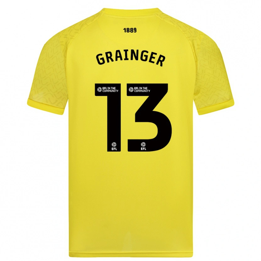 Danxen Kinder Benjamin Grainger #13 Trikot Gelb Schwarz Torwarttrikot 2025/26 Schweiz