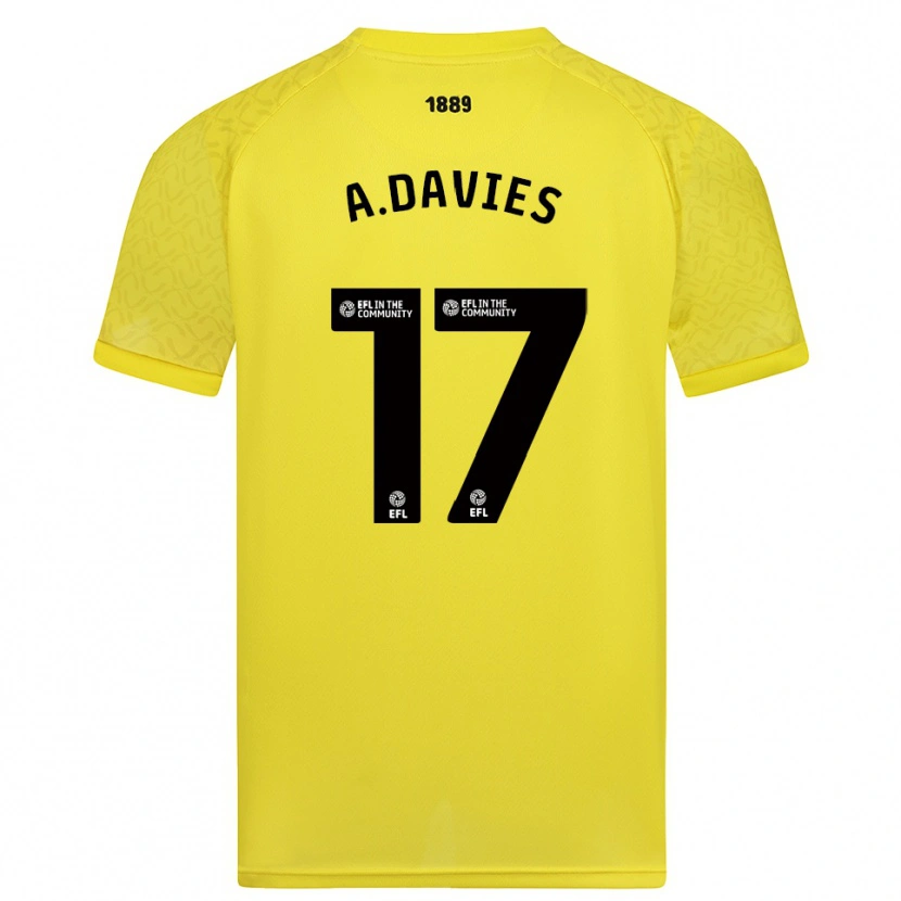 Danxen Kinder Adam Davies #17 Trikot Gelb Schwarz Torwarttrikot 2025/26 Schweiz