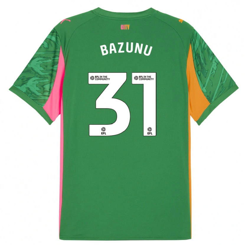 Danxen Kinder Gavin Bazunu #31 Trikot Grün Orange Torwarttrikot 2025/26 Schweiz