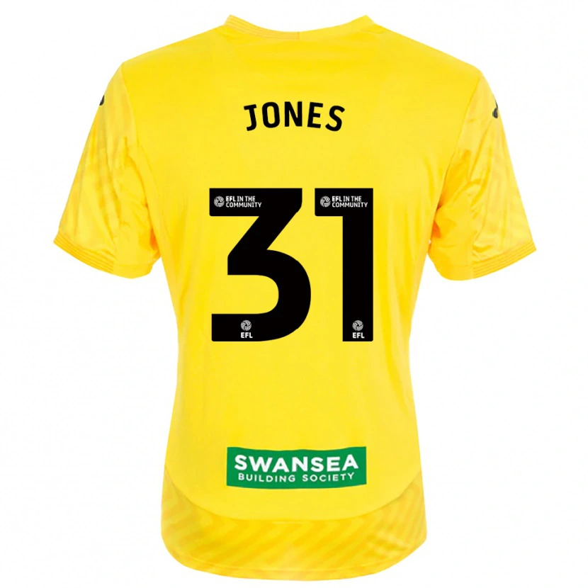 Danxen Kinder Verity Jones #31 Trikot Gelb Schwarz Torwarttrikot 2025/26 Schweiz