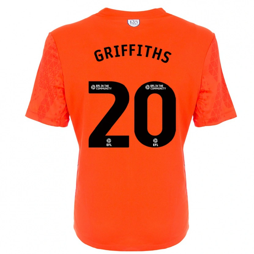 Danxen Kinder Josh Griffiths #20 Trikot Orange Schwarz Torwarttrikot 2025/26 Schweiz