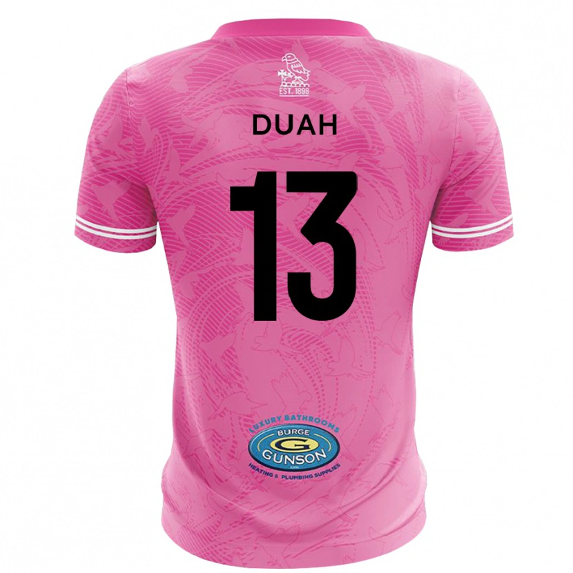 Danxen Kinder Enos Duah #13 Trikot Pink Weiß Torwarttrikot 2025/26 Schweiz