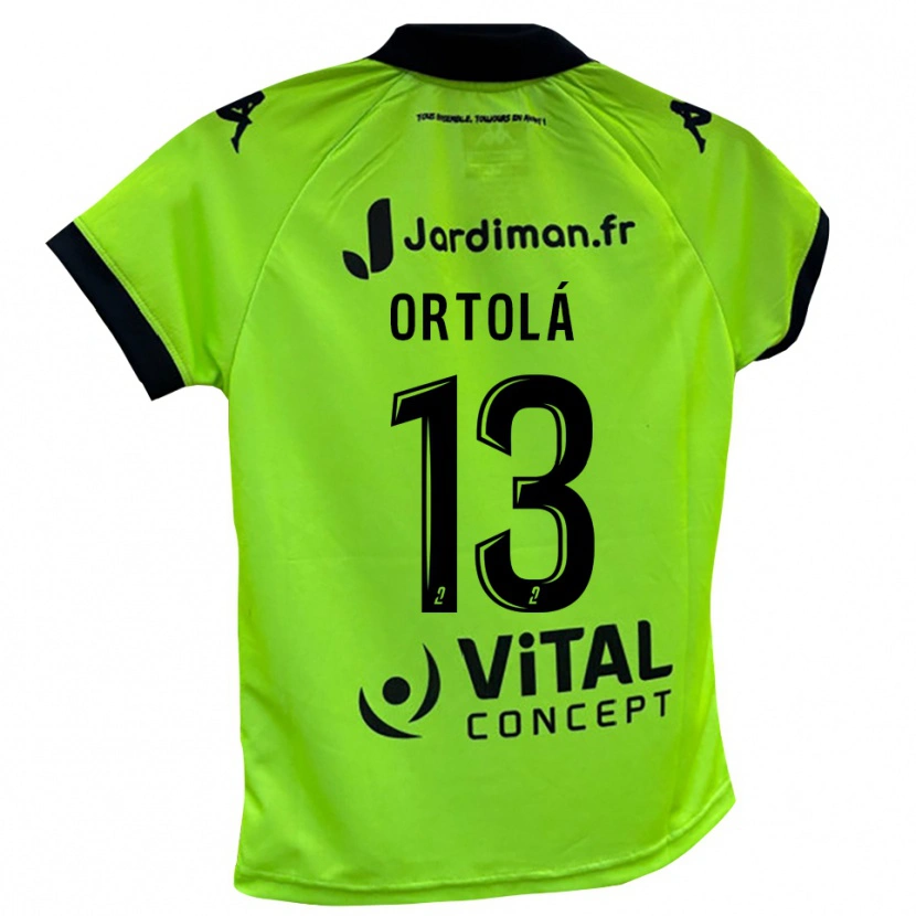 Danxen Kinder Adrián Ortolá #13 Trikot Neon Grün Torwarttrikot 2025/26 Schweiz