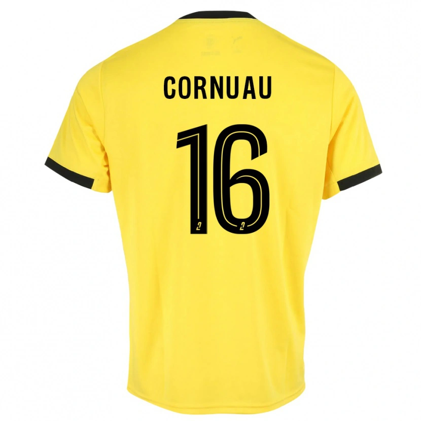 Danxen Kinder Nino Cornuau #16 Trikot Gelb Schwarz Torwarttrikot 2025/26 Schweiz