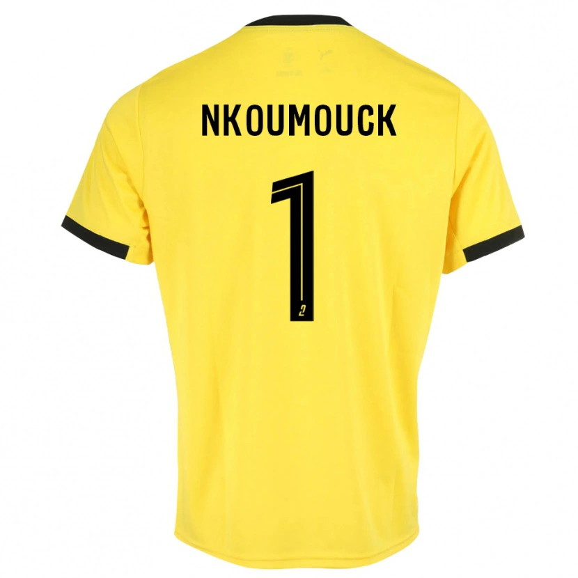 Danxen Kinder Marc-Anthony Nkoumouck #1 Trikot Gelb Schwarz Torwarttrikot 2025/26 Schweiz
