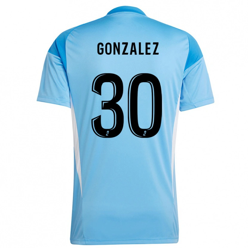 Danxen Kinder Matéo Gonzalez #30 Trikot Himmelblau Weiß Torwarttrikot 2025/26 Schweiz