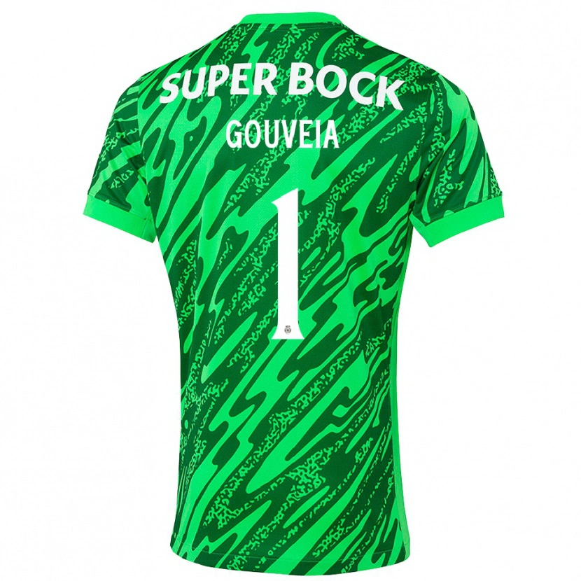 Danxen Kinder Miguel Gouveia #1 Trikot Grün Weiß Torwarttrikot 2025/26 Schweiz