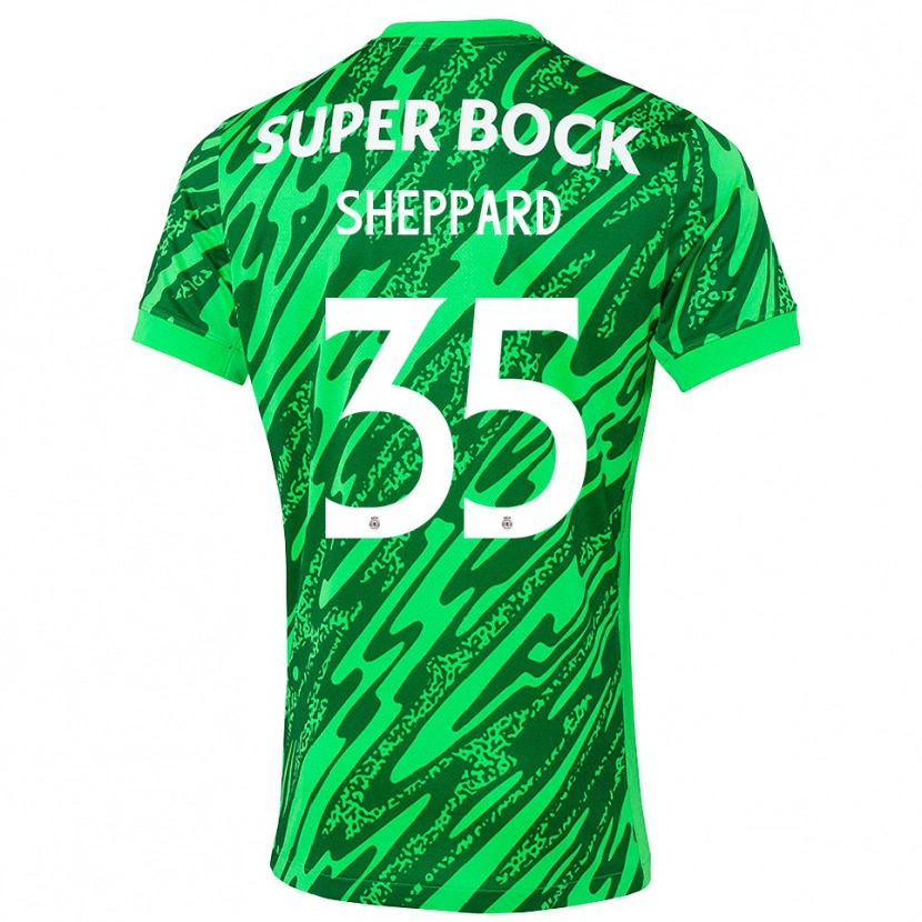 Danxen Kinder Catriona Sheppard #35 Trikot Grün Weiß Torwarttrikot 2025/26 Schweiz