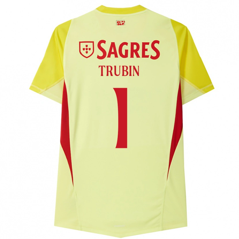 Danxen Kinder Anatoliy Trubin #1 Trikot Gelb Rot Torwarttrikot 2025/26 Schweiz
