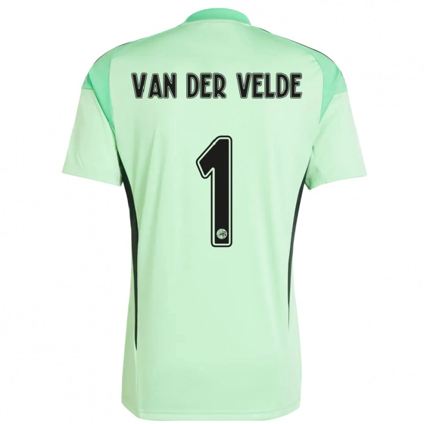 Danxen Kinder Valentijn van der Velde #1 Trikot Hellgrün Schwarz Torwarttrikot 2025/26 Schweiz