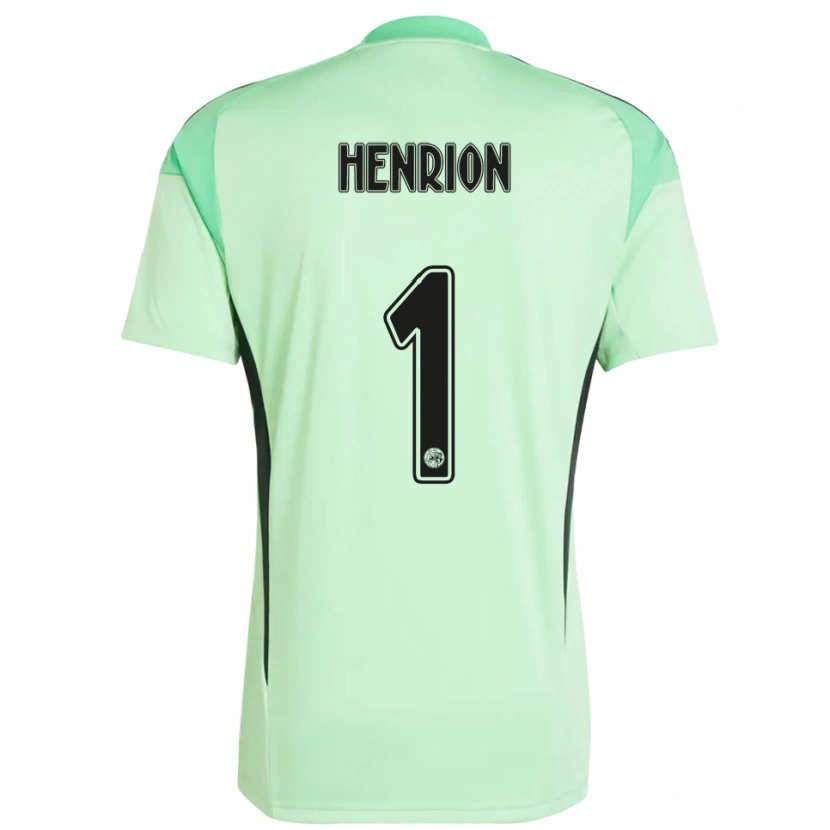 Danxen Kinder Martin Henrion #1 Trikot Hellgrün Schwarz Torwarttrikot 2025/26 Schweiz
