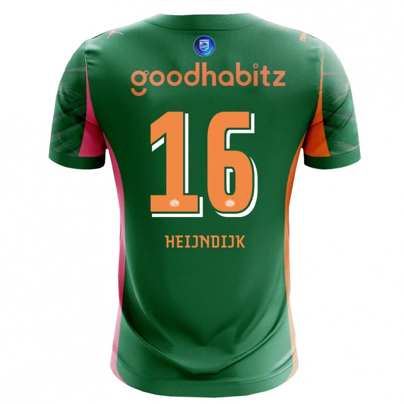 Danxen Kinder Bram Heijndijk #16 Trikot Grün Orange Torwarttrikot 2025/26 Schweiz