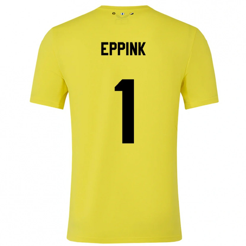 Danxen Kinder Mees Eppink #1 Trikot Gelb Schwarz Torwarttrikot 2025/26 Schweiz