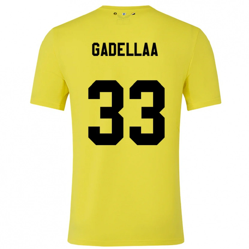 Danxen Kinder Kevin Gadellaa #33 Trikot Gelb Schwarz Torwarttrikot 2025/26 Schweiz
