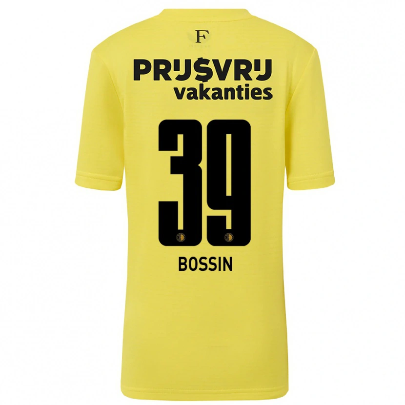 Danxen Kinder Liam Bossin #39 Trikot Gelb Schwarz Torwarttrikot 2025/26 Schweiz