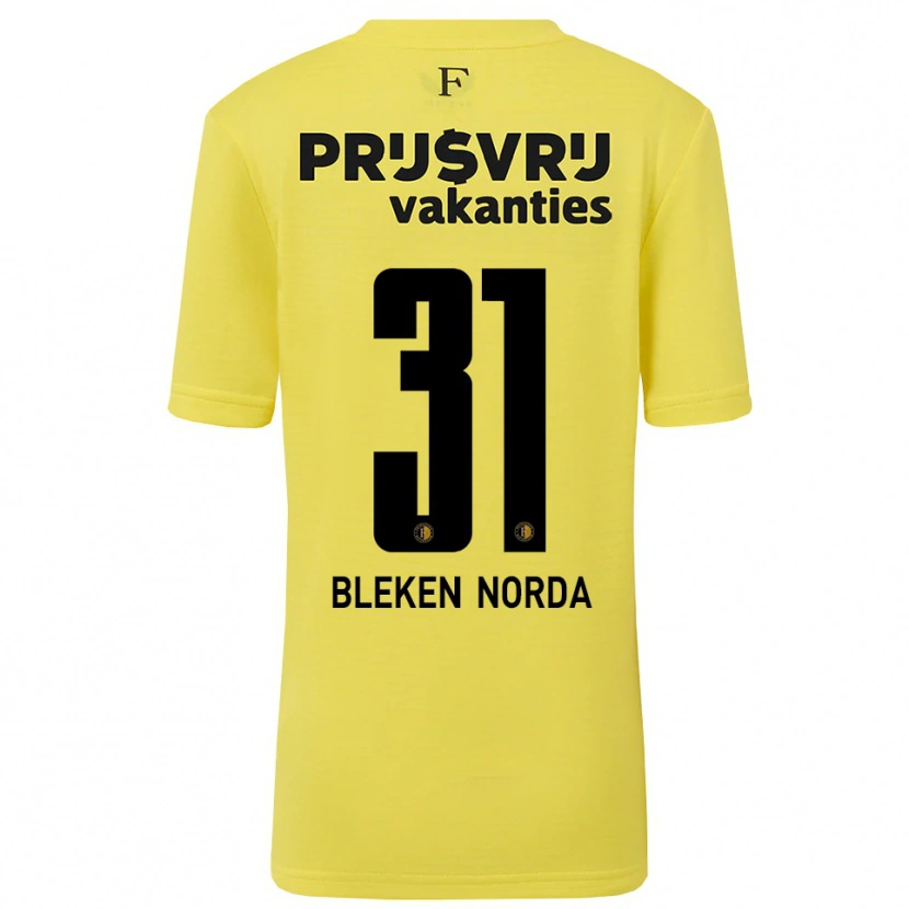 Danxen Kinder Haakon Bleken Norda #31 Trikot Gelb Schwarz Torwarttrikot 2025/26 Schweiz