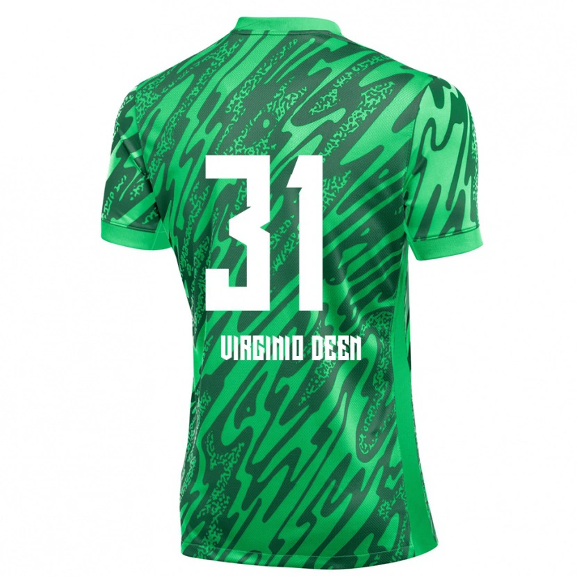 Danxen Kinder Daniël Virginio Deen #31 Trikot Grün Weiß Torwarttrikot 2025/26 Schweiz
