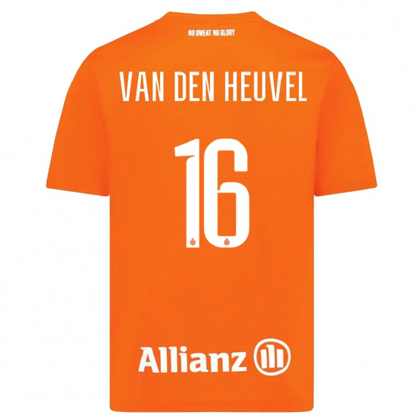 Danxen Kinder Dani van den Heuvel #16 Trikot Orange Weiß Torwarttrikot 2025/26 Schweiz