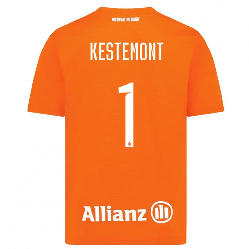 Danxen Kinder Thibeau Kestemont #1 Trikot Orange Weiß Torwarttrikot 2025/26 Schweiz