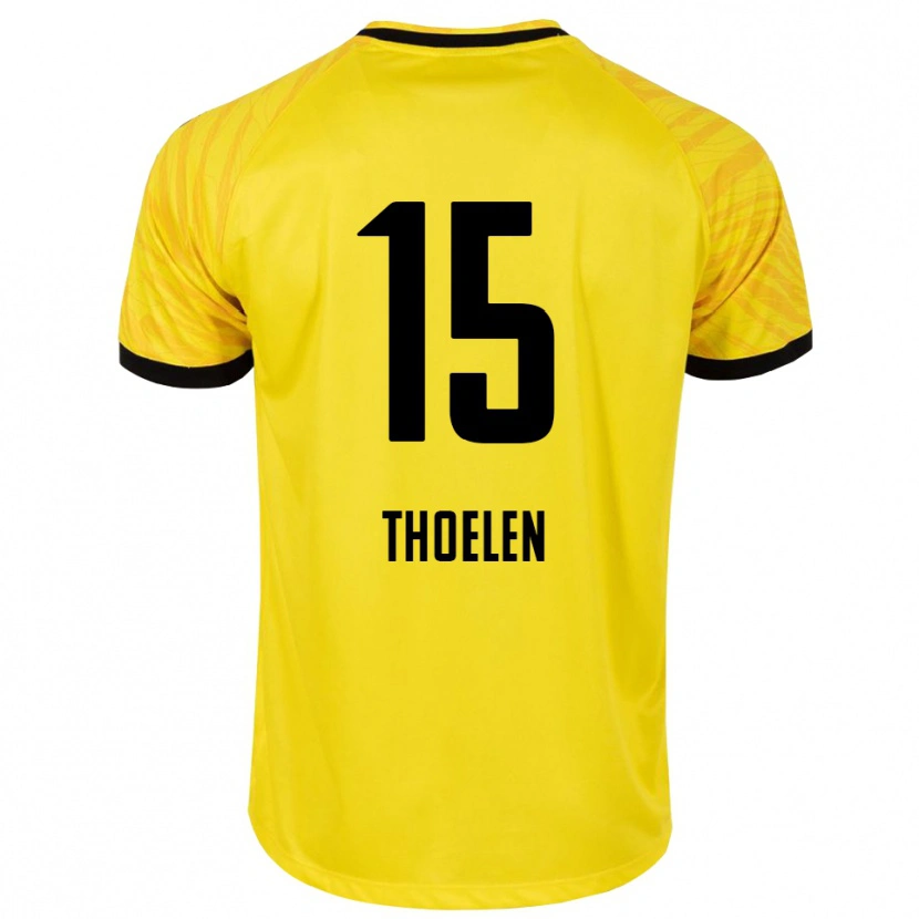 Danxen Kinder Yannick Thoelen #15 Trikot Gelb Schwarz Torwarttrikot 2025/26 Schweiz