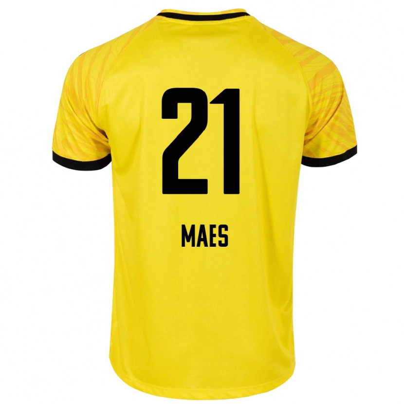 Danxen Kinder Noa Maes #21 Trikot Gelb Schwarz Torwarttrikot 2025/26 Schweiz