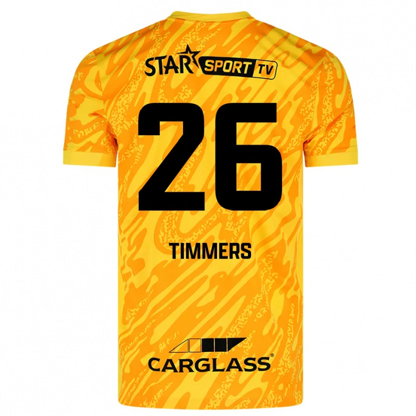 Danxen Kinder Sebastiaan Timmers #26 Trikot Orange Gelb Schwarz Torwarttrikot 2025/26 Schweiz