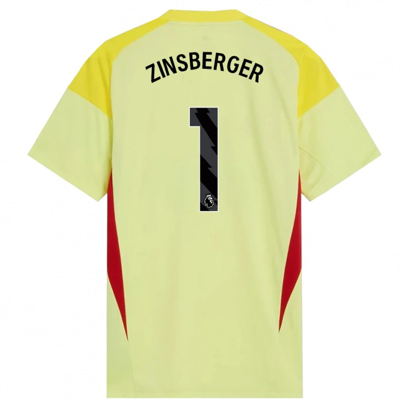 Danxen Kinder Manuela Zinsberger #1 Trikot Gelb Rot Schwarz Torwarttrikot 2025/26 Schweiz