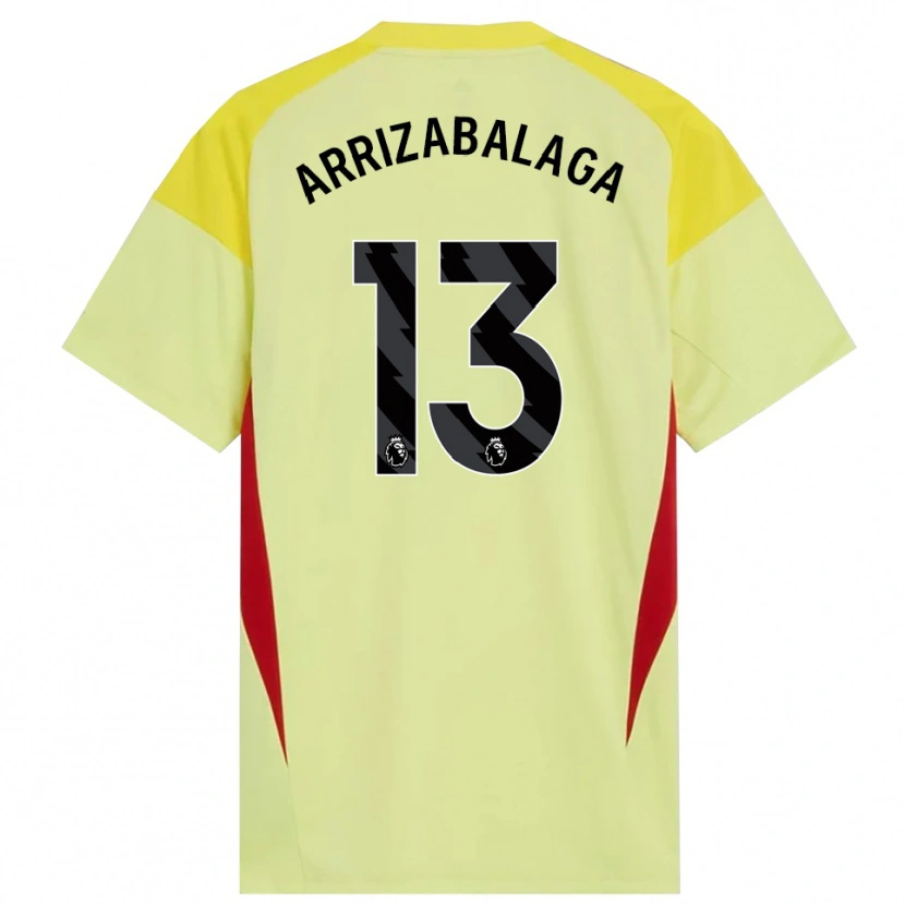 Danxen Kinder Kepa Arrizabalaga #13 Trikot Gelb Rot Schwarz Torwarttrikot 2025/26 Schweiz