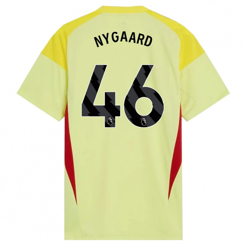 Danxen Kinder Lucas Nygaard #46 Trikot Gelb Rot Schwarz Torwarttrikot 2025/26 Schweiz