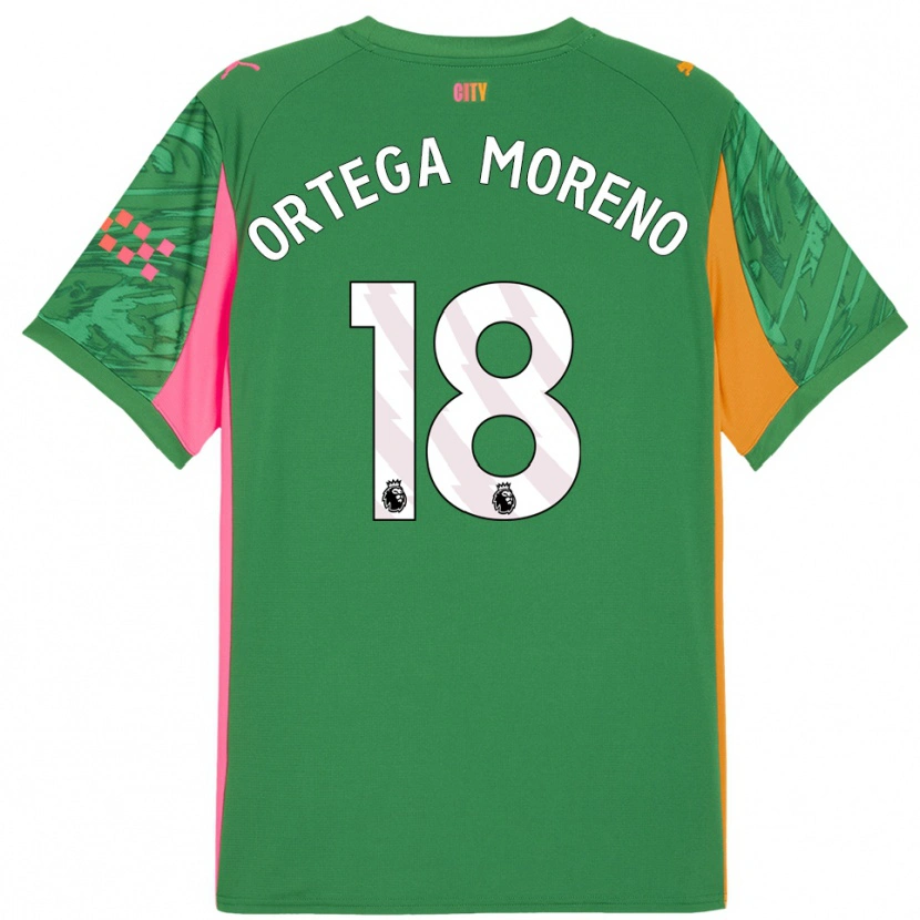 Danxen Kinder Stefan Ortega #18 Trikot Grün Orange Torwarttrikot 2025/26 Schweiz