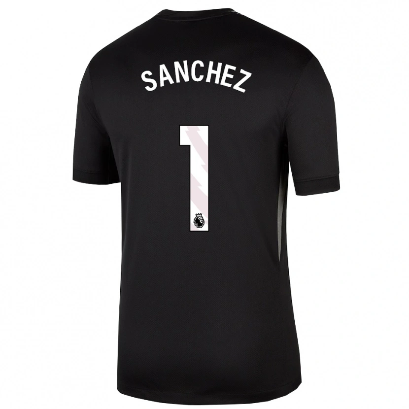 Danxen Kinder Robert Sánchez #1 Trikot Schwarz Weiß Torwarttrikot 2025/26 Schweiz