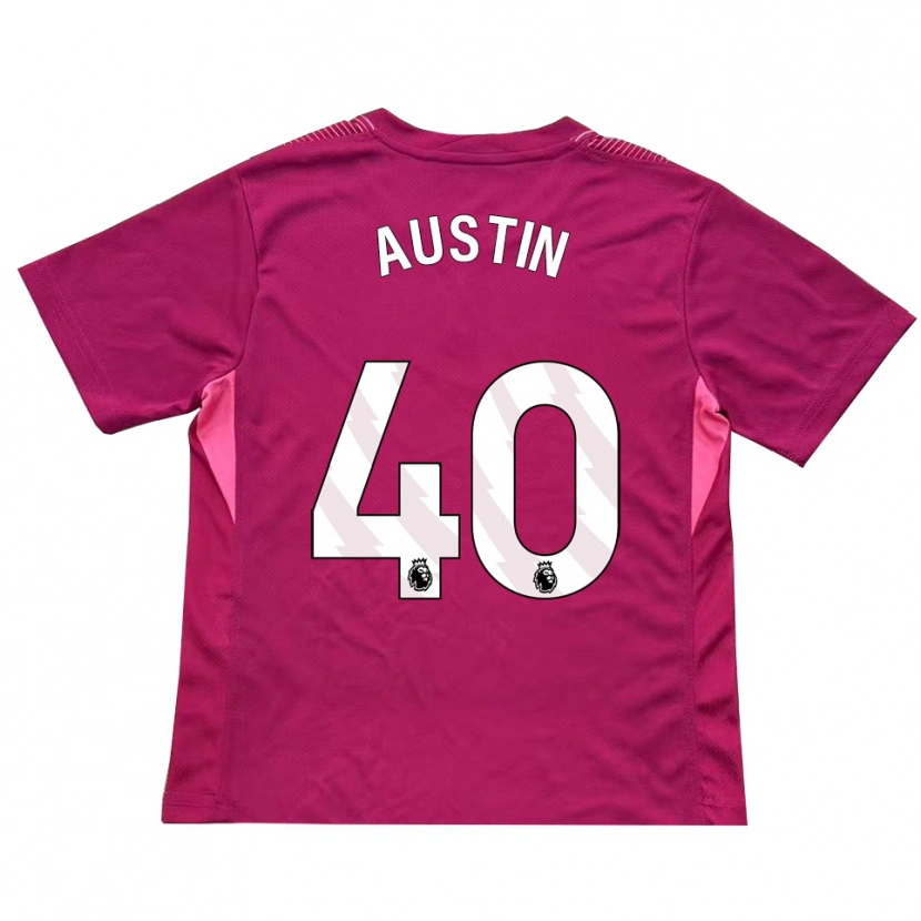 Danxen Kinder Brandon Austin #40 Trikot Rosenweiß Torwarttrikot 2025/26 Schweiz