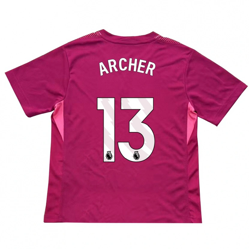 Danxen Kinder Samual Archer #13 Trikot Rosenweiß Torwarttrikot 2025/26 Schweiz
