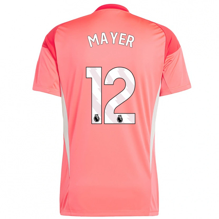 Danxen Kinder Oliver Mayer #12 Trikot Rot Weiß Torwarttrikot 2025/26 Schweiz
