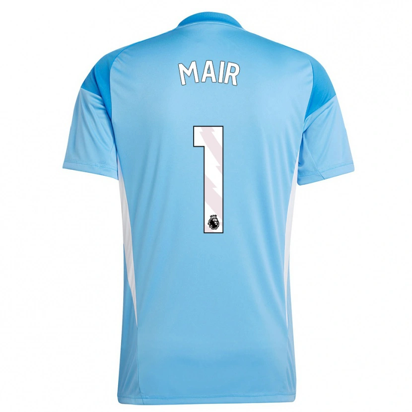 Danxen Kinder George Mair #1 Trikot Blau Weiß Torwarttrikot 2025/26 Schweiz