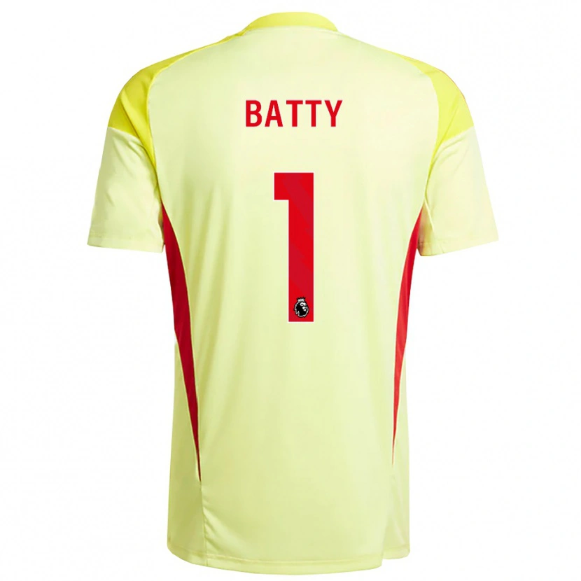 Danxen Kinder Emily Batty #1 Trikot Hellgelb Orange Torwarttrikot 2025/26 Schweiz