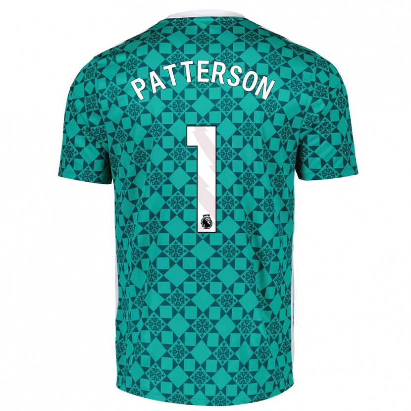 Danxen Kinder Anthony Patterson #1 Trikot Grün Weiß Torwarttrikot 2025/26 Schweiz