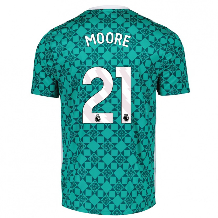 Danxen Kinder Simon Moore #21 Trikot Grün Weiß Torwarttrikot 2025/26 Schweiz