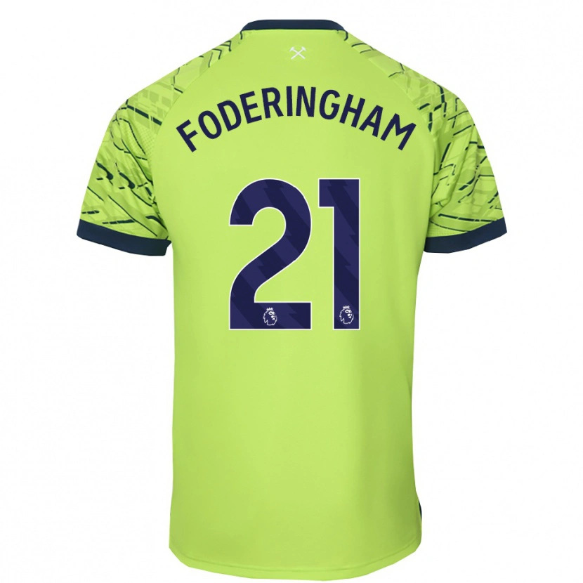 Danxen Kinder Wes Foderingham #21 Trikot Leuchtendes Grün Torwarttrikot 2025/26 Schweiz